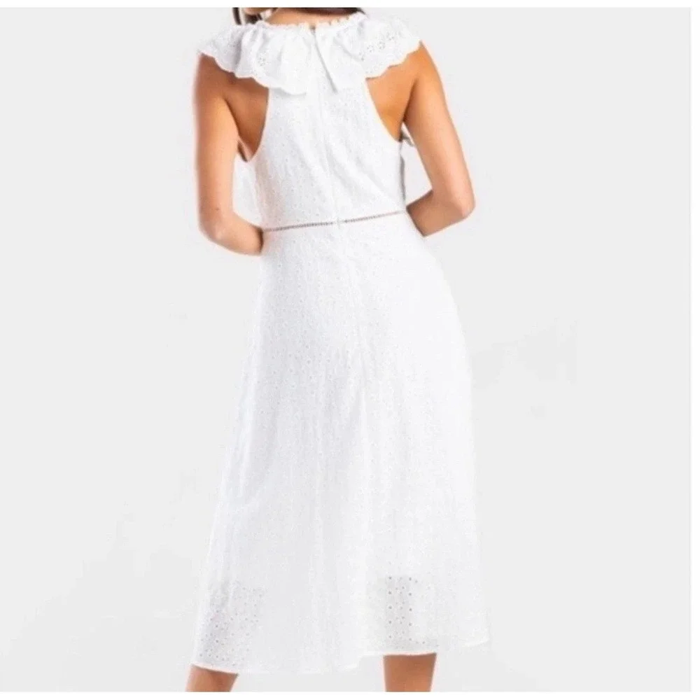 Francescas Blue Rain Eyelet Lace Dress Med Flutter Coquette Girly Romantic Frill